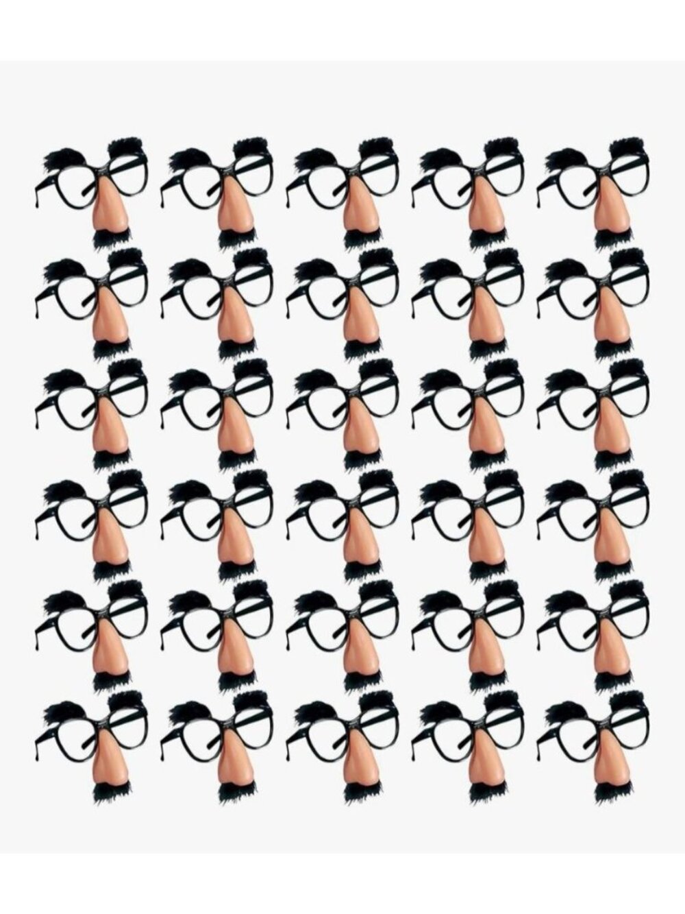30 Pcs Funny Disguise Glasses with Nose Mustache & Eyebrows Party Favors